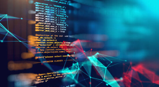 Programming code abstract technology background of software developer and  Computer script